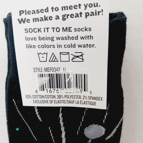 Sock It To Me Crew Men Women Glow In The Dark Planets Rocket Outer Cotton Comfy - Picture 5 of 12